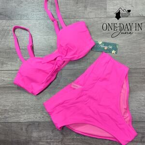 Blooming Jelly Knot Front Bikini Swimsuit Size S